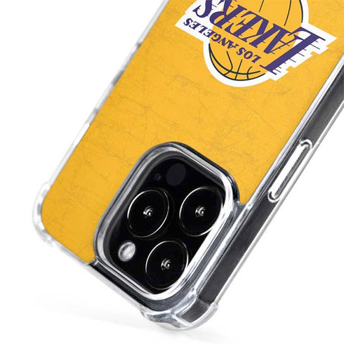 NBA Los Angeles Lakers Distressed iPhone 14 Pro Max MagSafe Case