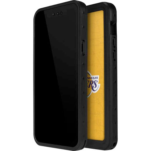NBA Los Angeles Lakers Distressed iPhone 14 Pro Max Waterproof Case