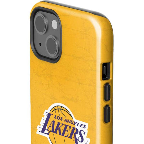 NBA Los Angeles Lakers Distressed iPhone 15 Plus Impact Case