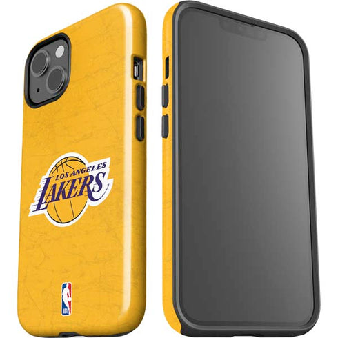 NBA Los Angeles Lakers Distressed iPhone 15 Plus Impact Case
