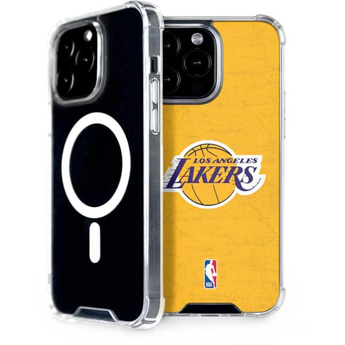 NBA Los Angeles Lakers Distressed iPhone 15 Pro Max MagSafe Case