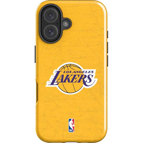 NBA Los Angeles Lakers Distressed iPhone 16 Impact Case