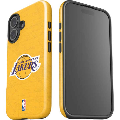 NBA Los Angeles Lakers Distressed iPhone 16 Impact Case