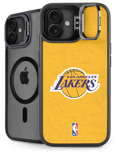 NBA Los Angeles Lakers Distressed iPhone 16 Kickstand Case