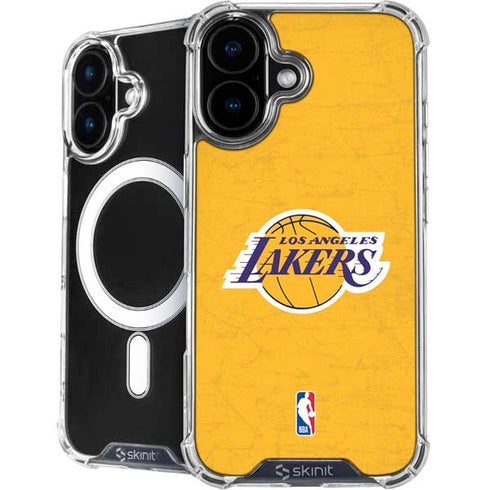 NBA Los Angeles Lakers Distressed iPhone 16 MagSafe Case