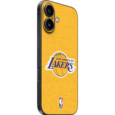 NBA Los Angeles Lakers Distressed iPhone 16 Plus Skin