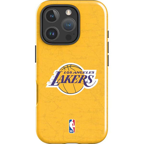 NBA Los Angeles Lakers Distressed iPhone 16 Pro Max Impact Case