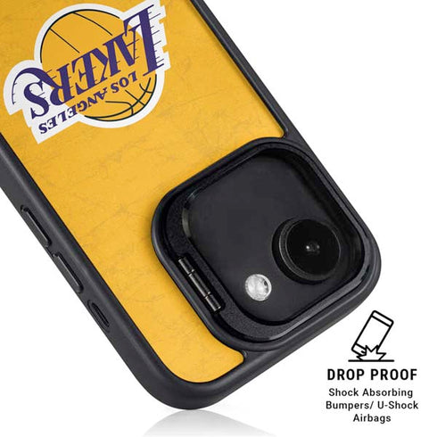 NBA Los Angeles Lakers Distressed iPhone 16e Kickstand Case