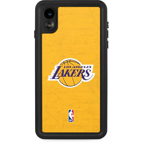 NBA Los Angeles Lakers Distressed iPhone XR Waterproof Case