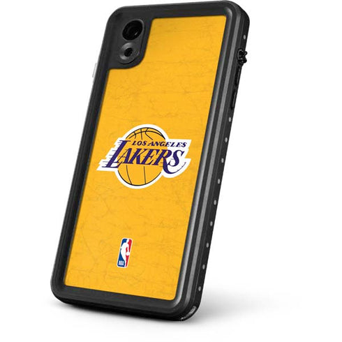 NBA Los Angeles Lakers Distressed iPhone XR Waterproof Case