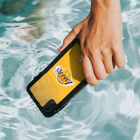 NBA Los Angeles Lakers Distressed iPhone XR Waterproof Case