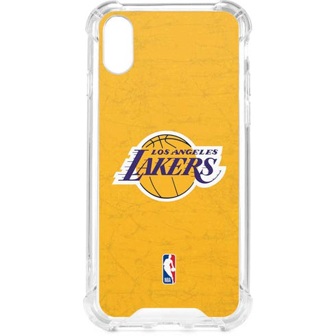 NBA Los Angeles Lakers Distressed iPhone XS Clear Case