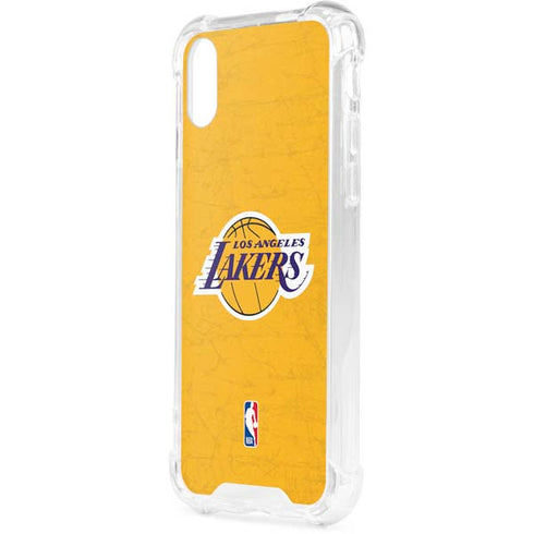 NBA Los Angeles Lakers Distressed iPhone XS Clear Case