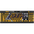 NBA Los Angeles Lakers Distressed K95 RGB PLATINUM Mechanical Gaming Keyboard Skin