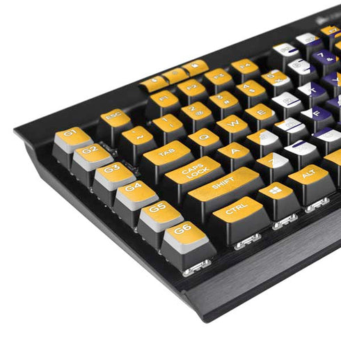 NBA Los Angeles Lakers Distressed K95 RGB PLATINUM Mechanical Gaming Keyboard Skin