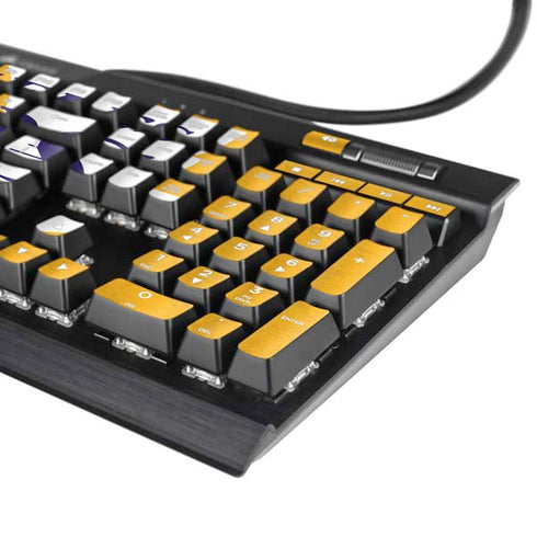 NBA Los Angeles Lakers Distressed K95 RGB PLATINUM Mechanical Gaming Keyboard Skin