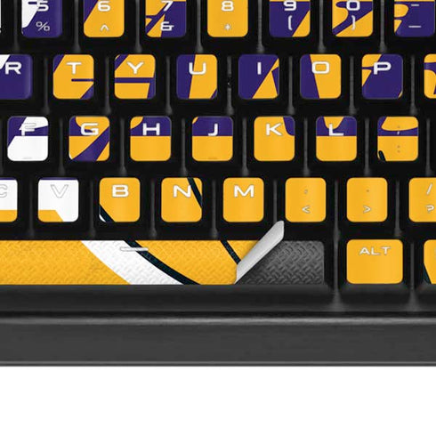 NBA Los Angeles Lakers Distressed K95 RGB PLATINUM Mechanical Gaming Keyboard Skin