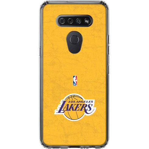 NBA Los Angeles Lakers Distressed LG K51/Q51 Clear Case