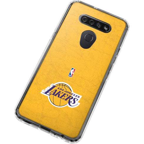 NBA Los Angeles Lakers Distressed LG K51/Q51 Clear Case