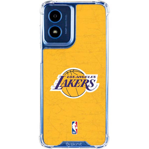NBA Los Angeles Lakers Distressed Moto G 5G (2024) Clear Case
