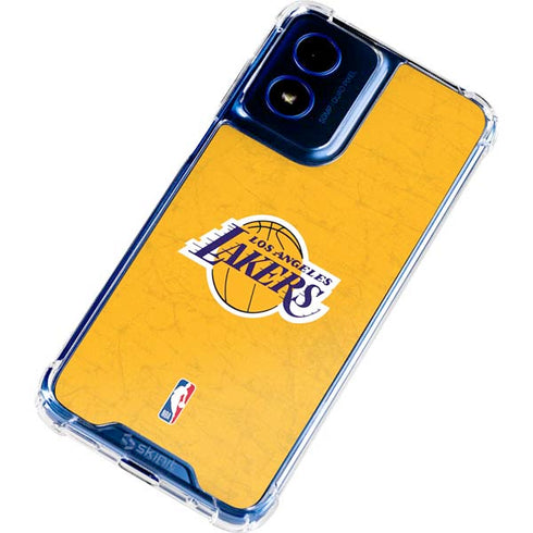 NBA Los Angeles Lakers Distressed Moto G 5G (2024) Clear Case