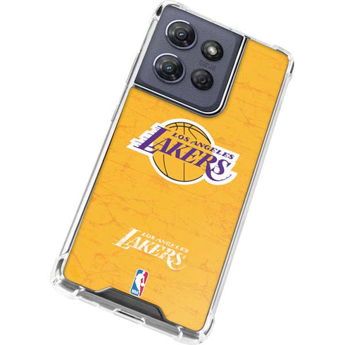 NBA Los Angeles Lakers Distressed Moto G 5G (2025) Clear Case
