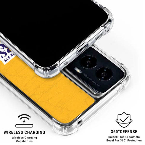 NBA Los Angeles Lakers Distressed Moto G Power 5G (2024) Clear Case