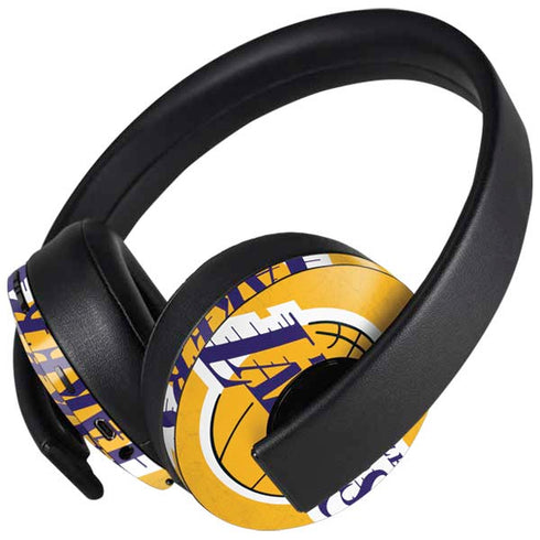 NBA Los Angeles Lakers Distressed PlayStation 4 Gold Wireless Headset Skin