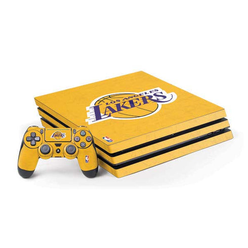 NBA Los Angeles Lakers Distressed PS4 Pro Bundle Skin