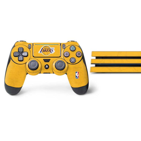 NBA Los Angeles Lakers Distressed PS4 Pro Bundle Skin