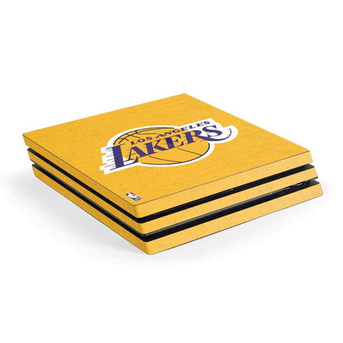NBA Los Angeles Lakers Distressed PS4 Pro Console Skin