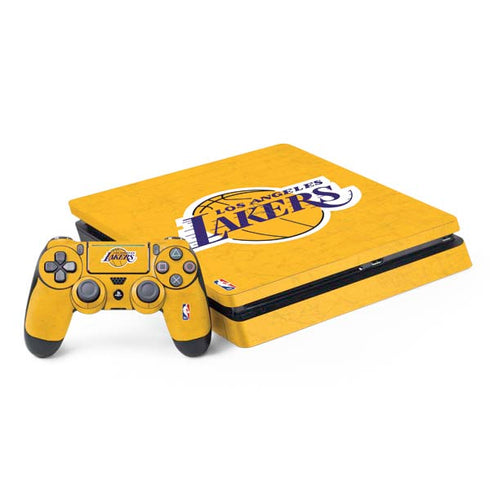 NBA Los Angeles Lakers Distressed PS4 Slim Bundle Skin