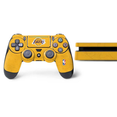 NBA Los Angeles Lakers Distressed PS4 Slim Bundle Skin