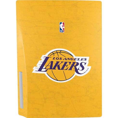 NBA Los Angeles Lakers Distressed PS5 Console Skin
