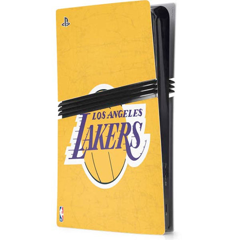 NBA Los Angeles Lakers Distressed PS5 Pro Console Skin