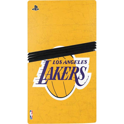 NBA Los Angeles Lakers Distressed PS5 Pro Disk Console Skin
