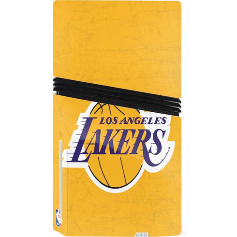 NBA Los Angeles Lakers Distressed PS5 Pro Disk Console Skin