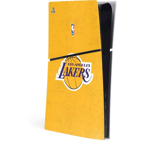 NBA Los Angeles Lakers Distressed PS5 Slim Digital Edition Console Skin