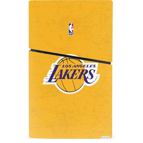 NBA Los Angeles Lakers Distressed PS5 Slim Digital Edition Console Skin