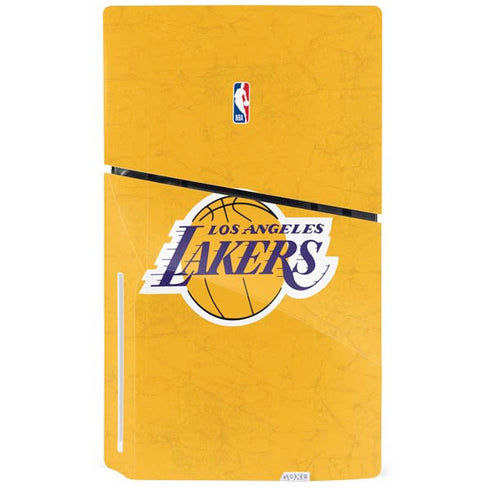 NBA Los Angeles Lakers Distressed PS5 Slim Disk Bundle Skin