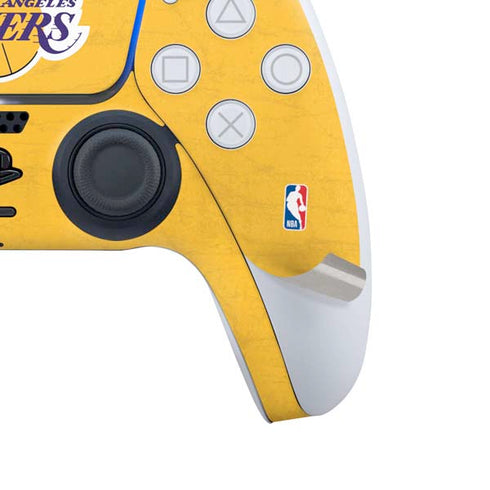 NBA Los Angeles Lakers Distressed PS5 Slim Disk Bundle Skin