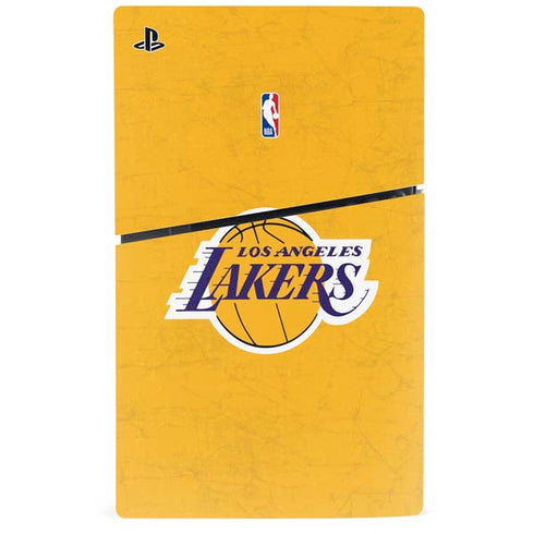 NBA Los Angeles Lakers Distressed PS5 Slim Disk Console Skin