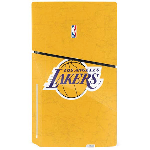 NBA Los Angeles Lakers Distressed PS5 Slim Disk Console Skin