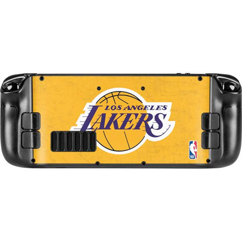 NBA Los Angeles Lakers Distressed Steam Deck Handheld Gaming Computer Skin