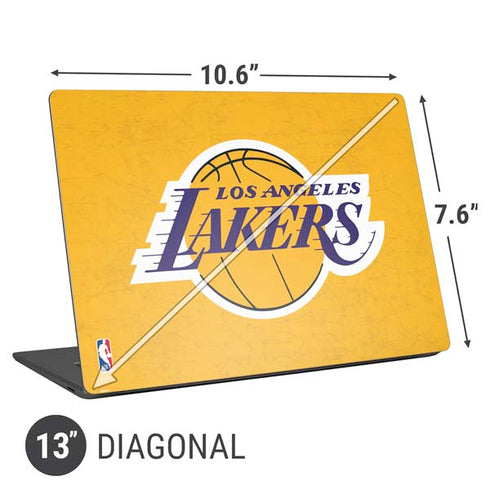 NBA Los Angeles Lakers Distressed Universal Laptop 13in (10.6 x 7.6in) Skin