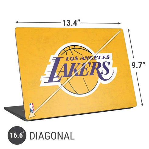 NBA Los Angeles Lakers Distressed Universal Laptop 16.6in (13.4 x 9.7in) Skin