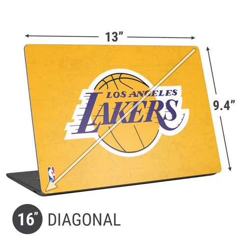 NBA Los Angeles Lakers Distressed Universal Laptop 16in (13 x 9.4in) Skin