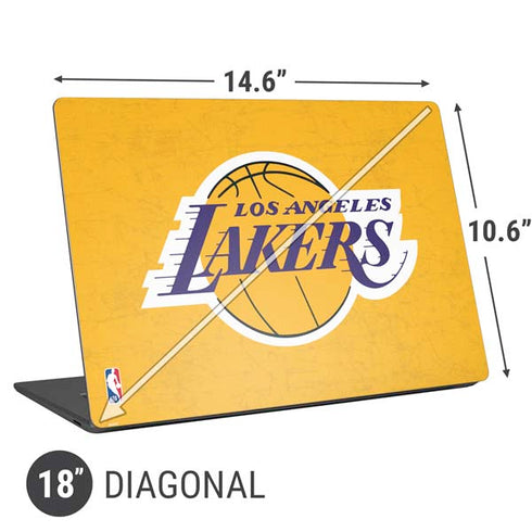 NBA Los Angeles Lakers Distressed Universal Laptop 18in (14.6 x 10.6in) Skin