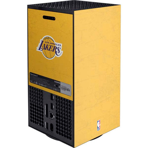 NBA Los Angeles Lakers Distressed Xbox Series X Console Skin
