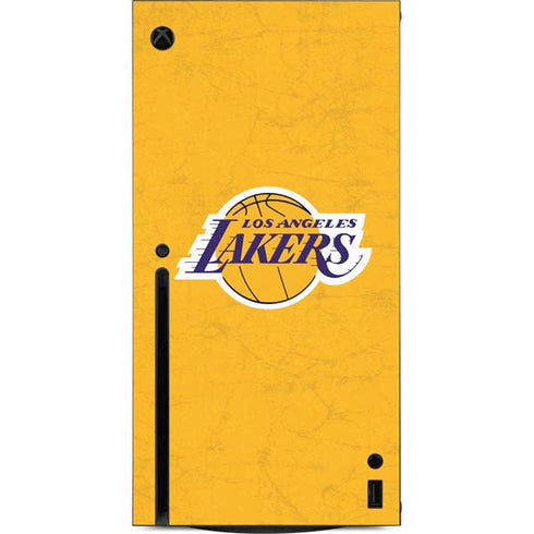 NBA Los Angeles Lakers Distressed Xbox Series X Console Skin